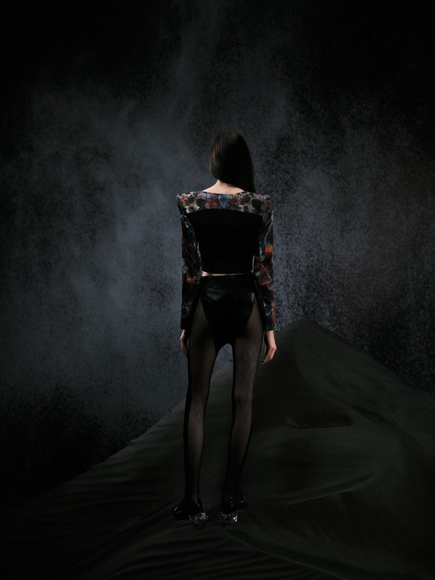 CONTRAST LEATHER STOCKINGS