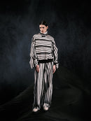 Black-white Stripe Jumpsuit