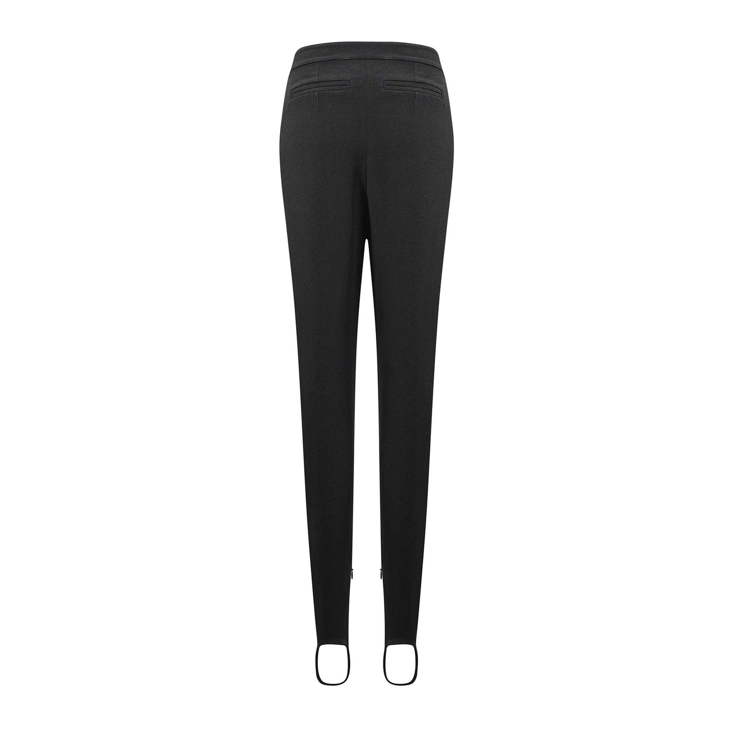 BLACK TAPERED STIRRUP PANTS