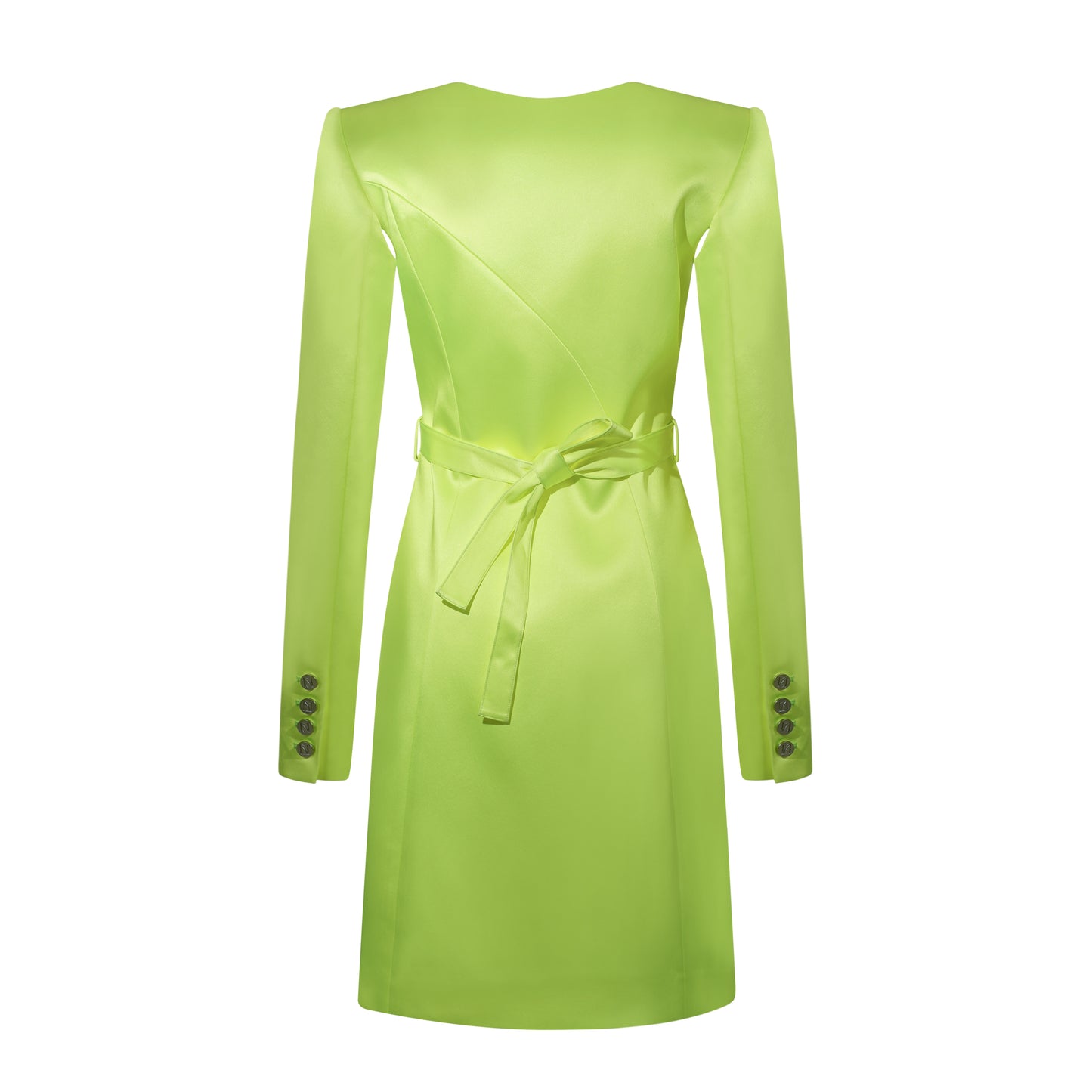 NEON GREEN. BLAZER WITH. DRAWSTRING AND CUT-OUTS