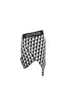 KNITTED PRINTET MINI-SKIRT