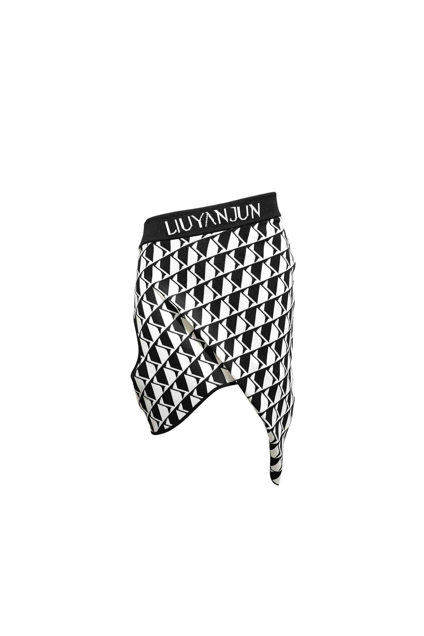 KNITTED PRINTET MINI-SKIRT