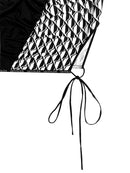 ASYMMETRIC CONTRAST PRINTED BACKLESS CROP TOP