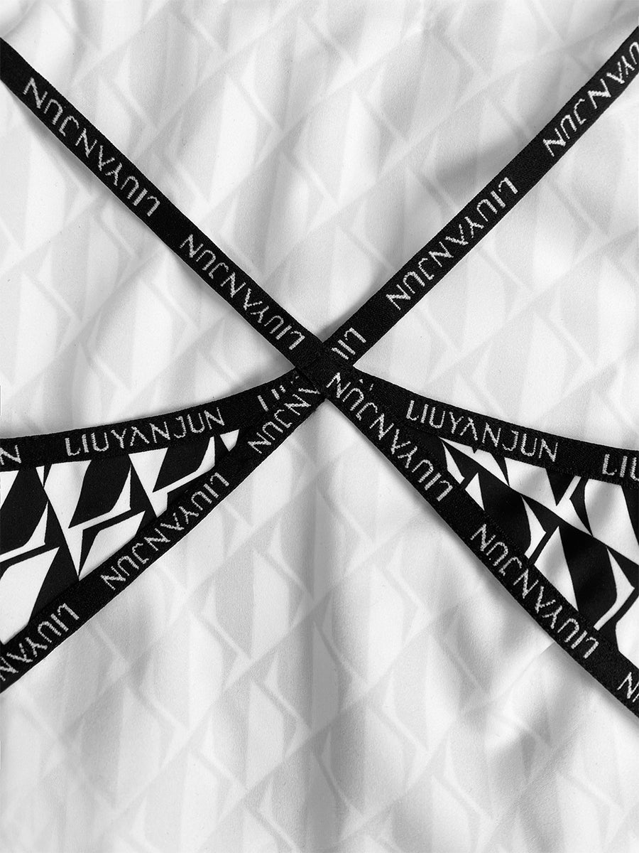 PRINTED BACKLESS  CROP TOP