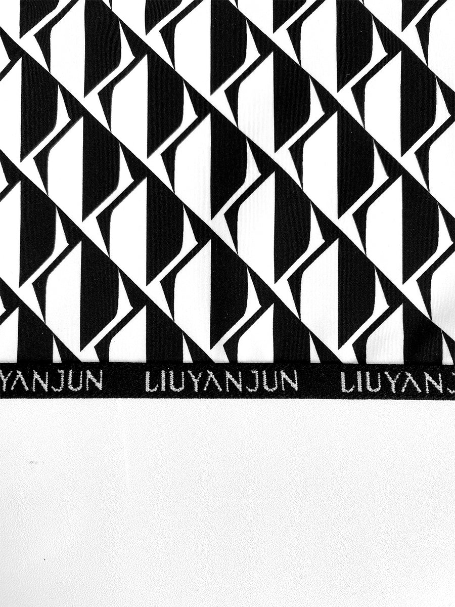 PRINTED BACKLESS  CROP TOP