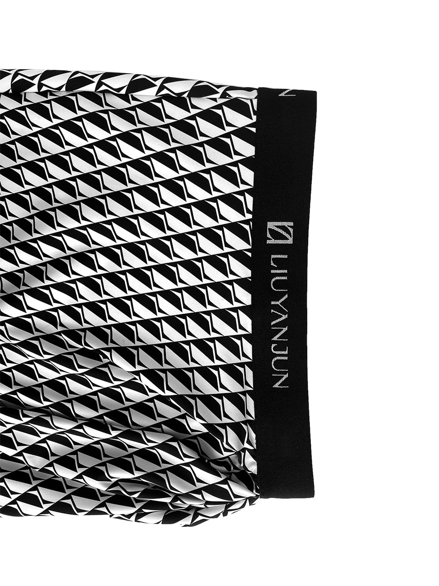 ASYMMETRIC PRINTED SKIRT