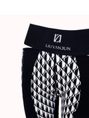 CONTRAST PRINTED KNIT BIKE SHORTS