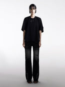 DESTRUCTED T-SHIRT WITH TWO-WAYS WEARING