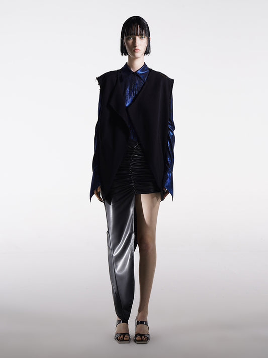 VEST WITH RAW EDGES