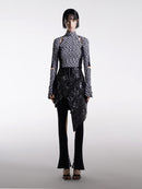 COCOON SILHOUETTE ASYMMETRIC QUITED MINI SKIRT
