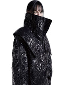 OVERSIZED QUITED JACKET WITH DESIGNED SILHOUETTE