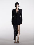 ASYMMETRIC GATHERED SKIRT