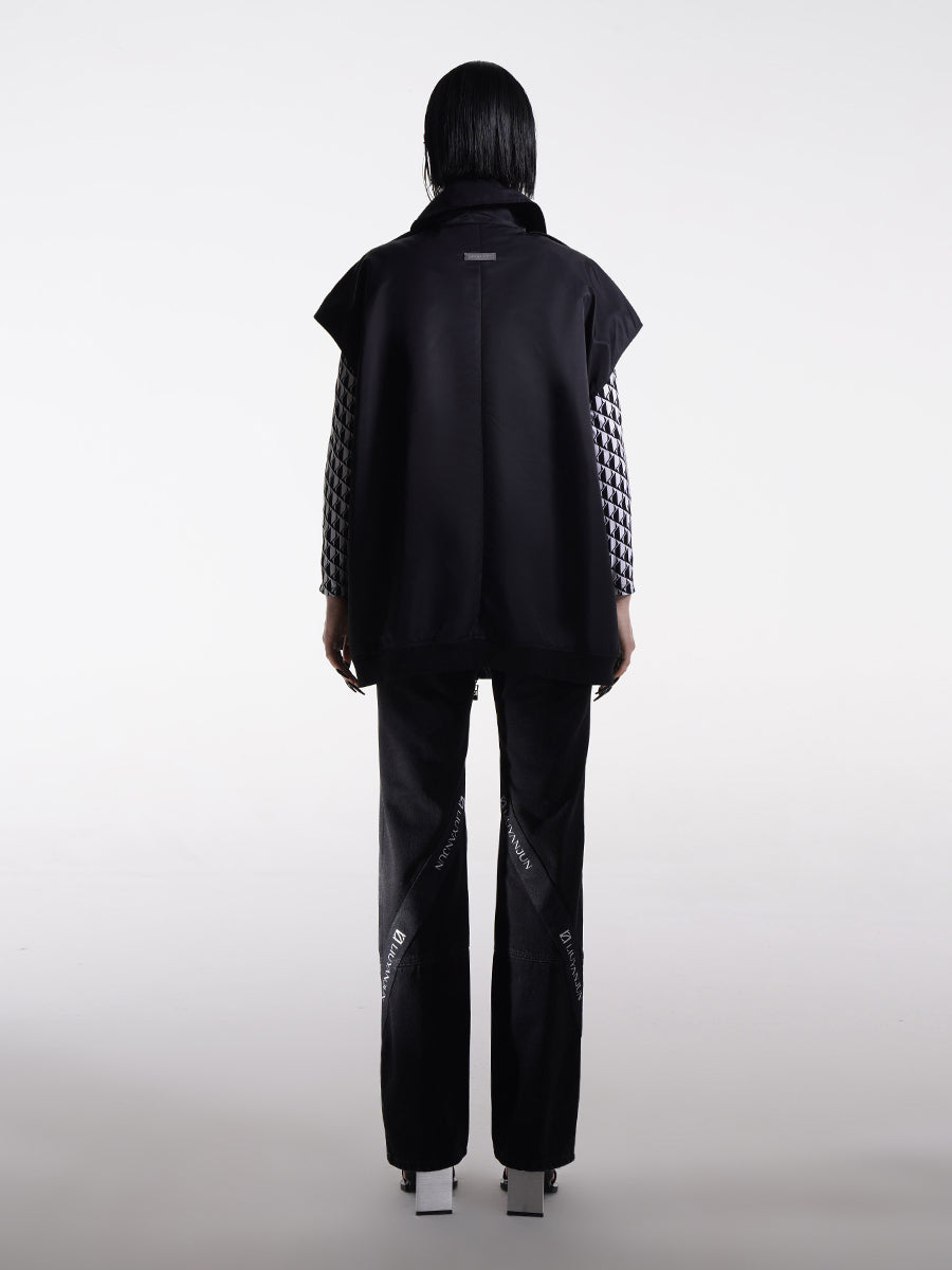 DESTRUCTED OVERSIZED GILET JACKET