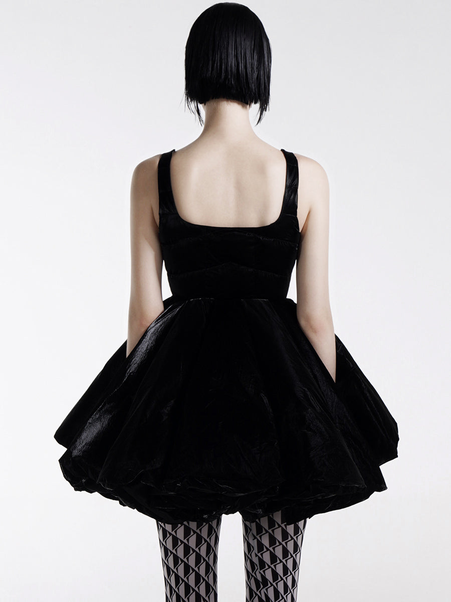 PUFFER PINAFORE DRESS