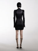 FITTED SHORT DRESS WITH CUT-OUT DETAIL