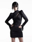 FITTED SHORT DRESS WITH CUT-OUT DETAIL