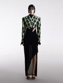 HIGH NECK DRESS WITH CUT-OUT DETAIL