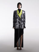 HIGH NECK DRESS WITH CUT-OUT DETAIL